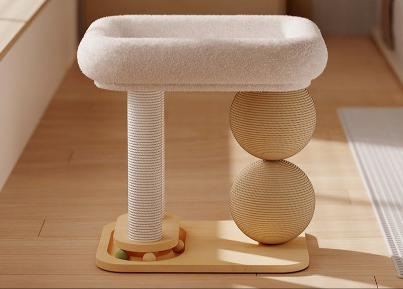 Katzenball mit Kuschelnest – Spiel und Ruhe in einem