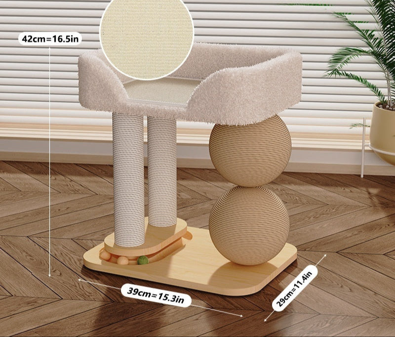 Katzenball mit Kuschelnest – Spiel und Ruhe in einem